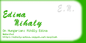 edina mihaly business card